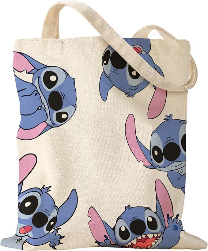 Canvas Tote Bag for Girls Women Aesthetic Cute Cartoon Inspired Gift Bags Reusable Casual Shopping Book Bag for magy store