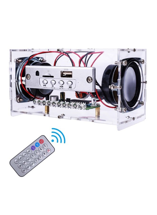 MiOYOOW DIY Bluetooth Speaker Kit, USB Mini Stereo Amplifier Soldering Kit with LED Flashing Lights, STEM Electronic Projects Solder Practice Kit for Home and School Education - Image 1
