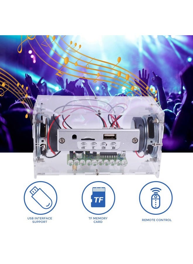 MiOYOOW DIY Bluetooth Speaker Kit, USB Mini Stereo Amplifier Soldering Kit with LED Flashing Lights, STEM Electronic Projects Solder Practice Kit for Home and School Education - Image 5