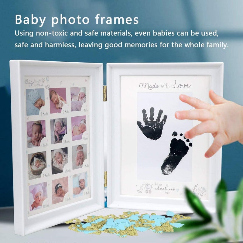 Baby Handprint and Footprint Kit, Newborn Memory Art Photo Frame, Baby Hand Foot Print Keepsake Set, Nursery Decor Gift for New Parents - Image 5
