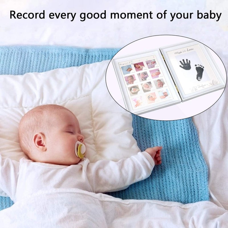 Baby Handprint and Footprint Kit, Newborn Memory Art Photo Frame, Baby Hand Foot Print Keepsake Set, Nursery Decor Gift for New Parents - Image 2