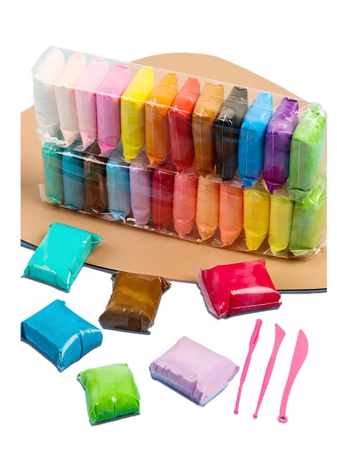 24 Piece Fluffy Clay Assorted Playset