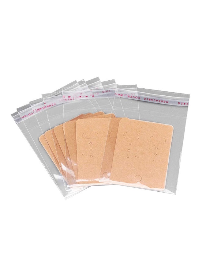 Earring Display Cards Set with Clear Self-Seal Bags, 200 Pieces  - Image 1