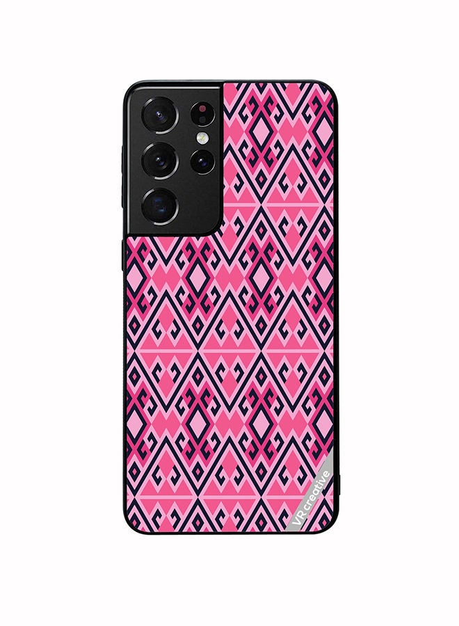 VR CREATIVE Protective Case Cover For Samsung Galaxy S21 Ultra 5G Strips Design Multicolour - Image 1