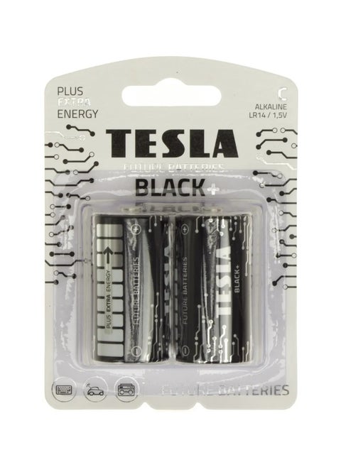 Tesla AA Battery Black+ Alkaline - Plus Extra Energy Batteries Shrink Foil LR6/1.5V Pack of 24