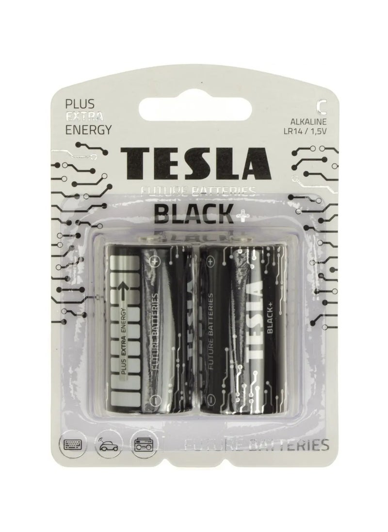 TESLA BATTERIES - Tesla AA Battery Black+ Alkaline - Plus Extra Energy Batteries Shrink Foil LR6/1.5V Pack of 24 - Image 1