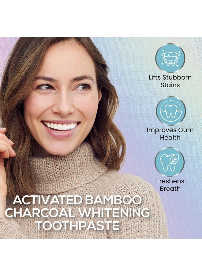 Enus Visage Dentistapproved Activated Charcoal Toothpaste For Whitening Teeth Black Toothpaste With Fluoride Charcoal Whitening Toothpaste Best Whitening Toothpaste (Peppermint)