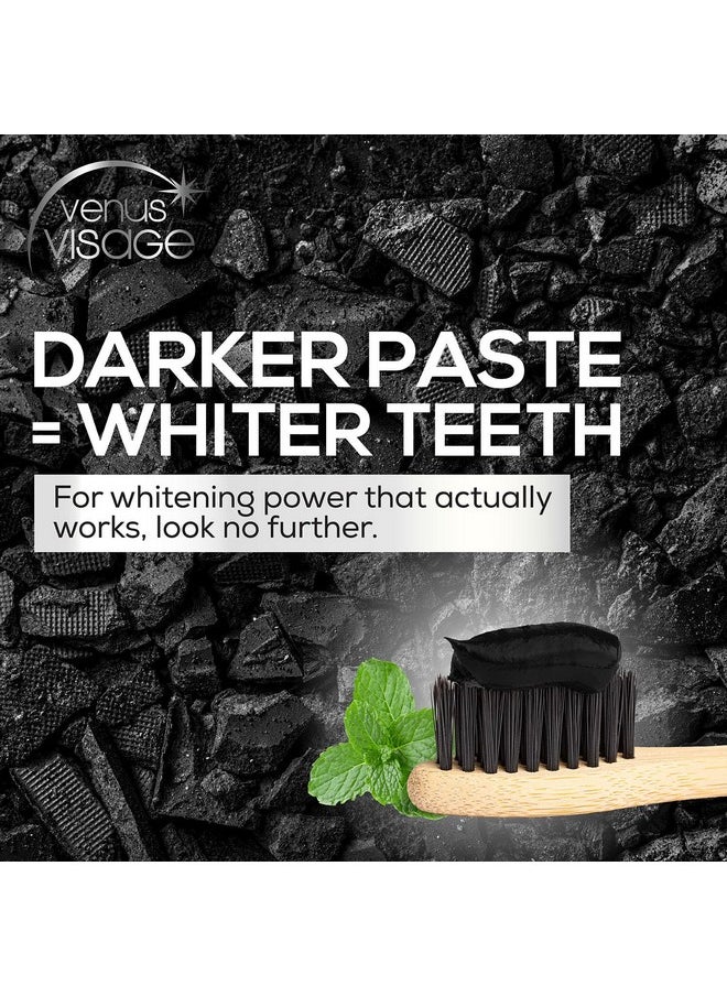 Enus Visage Dentistapproved Activated Charcoal Toothpaste For Whitening Teeth Black Toothpaste With Fluoride Charcoal Whitening Toothpaste Best Whitening Toothpaste (Peppermint)