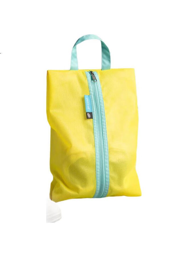 pack all حقيبة تخزين أحذية الأطفال من باك أول، منظم أحذية للسفر، حقيبة تخزين أحذية محمولة مضادة للغبار، صفراء - Image 3
