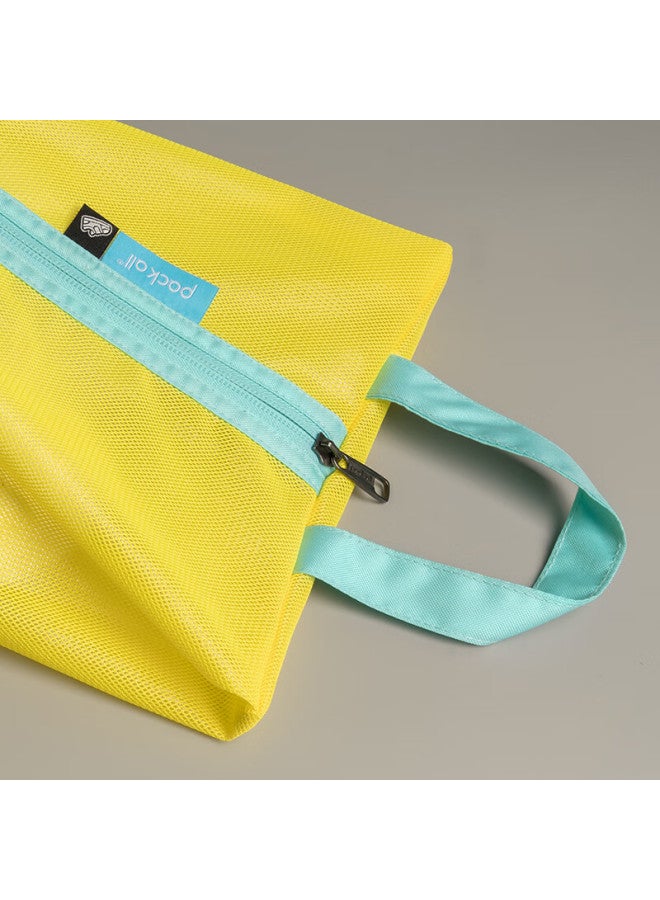 باك أول Pack All Children's Shoe Storage Bag, Travel Shoe Organizer, Handheld Dustproof Shoe Storage Bag, Yellow - Image 4