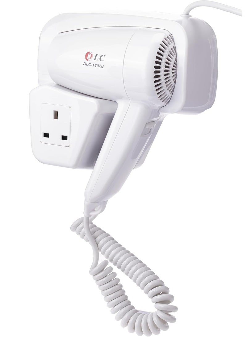 LC Wall Mounted Hair Dryer White 1200W - Image 2