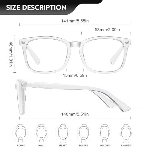 ZEHEXA Reading Glasses for women Blue Light Blocking Glasses Filter UV Square Lightweight Readers Glasses for Men and Women 2.75 - Image 2