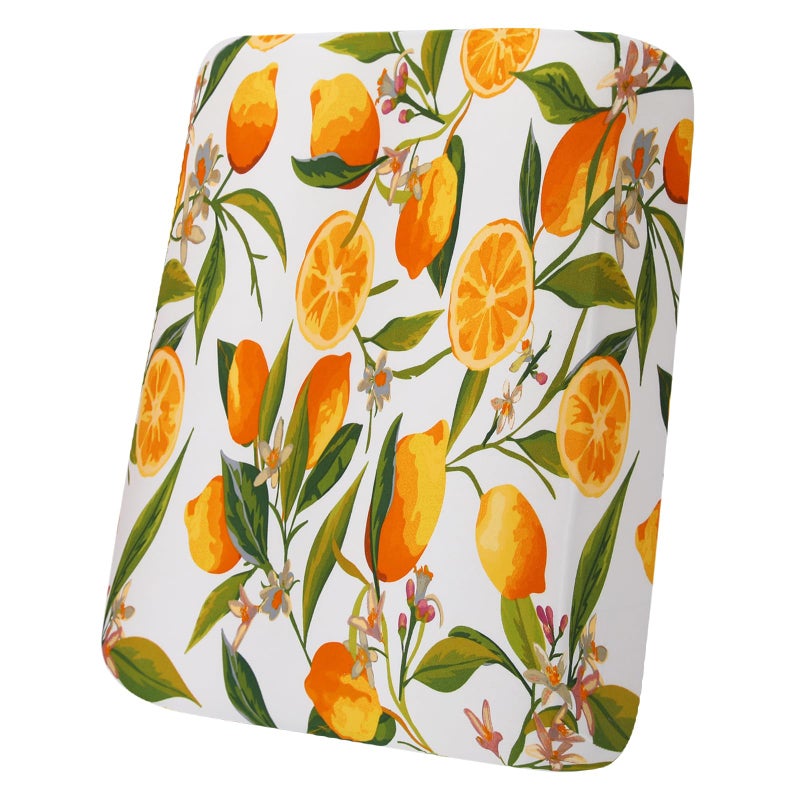 hyha Printed Couch Cushion Covers, Floral Sofa Covers Washable for Cushion Couch, Stretch Pattern Outdoor Cushion Covers for Patio Furniture with Elastic Bottom(Small, Lemon) - Image 1