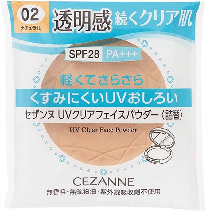 Cezanne UV Clear Face Powder Refill 02 Natural