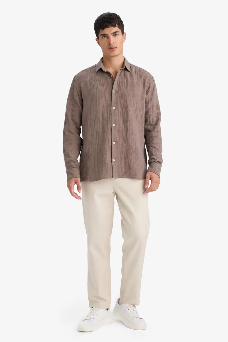 ديفاكتو Regular Fit Cotton Shirt