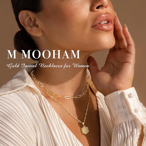M MOOHAM Layering Initial Necklaces for Women - Statement Necklace Letter Initial C Necklace Choker Dainty Layered Necklaces for Women - Image 3