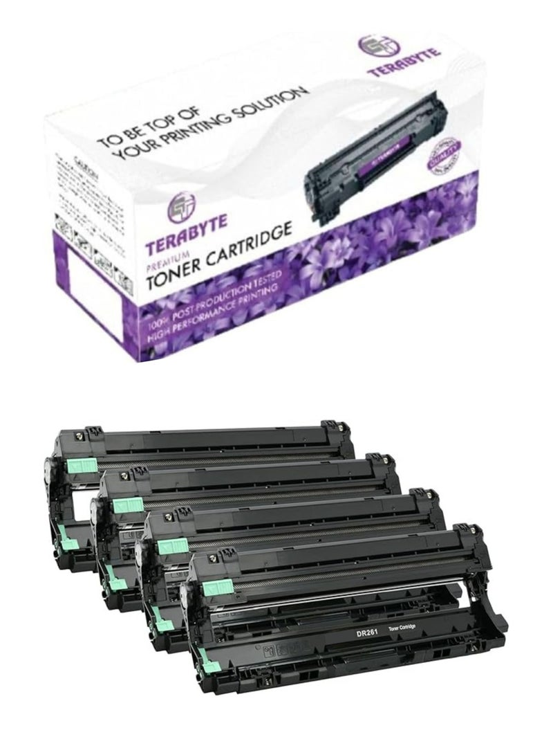 Terabyte DR261-CL Imaging Drum Unit Set for MFC-9140CDN MFC-9330CDW HL-3150CDN and HL-3170CDW Printers 4-pcs - Image 1