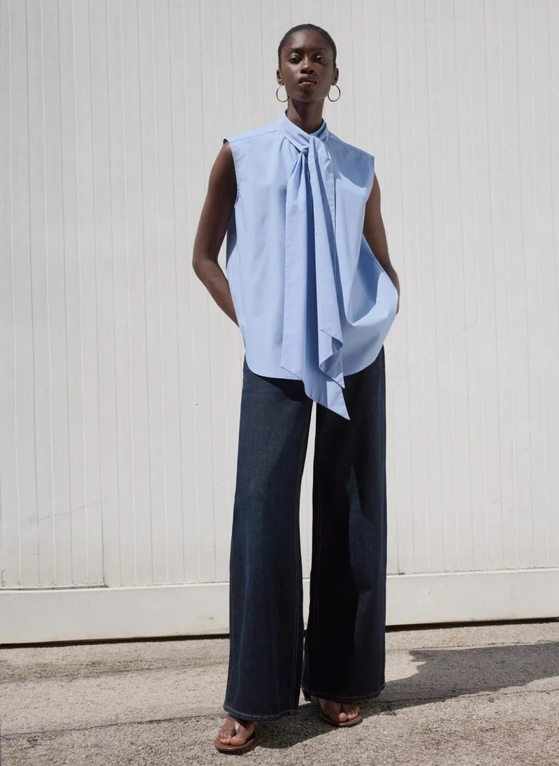مانجو Tie-neck blouse