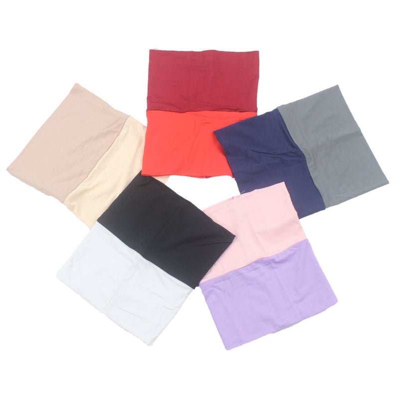 Modal Solid Color Stitching Bucket Hat Scarf Base Cap Hijab Cap - Image 5