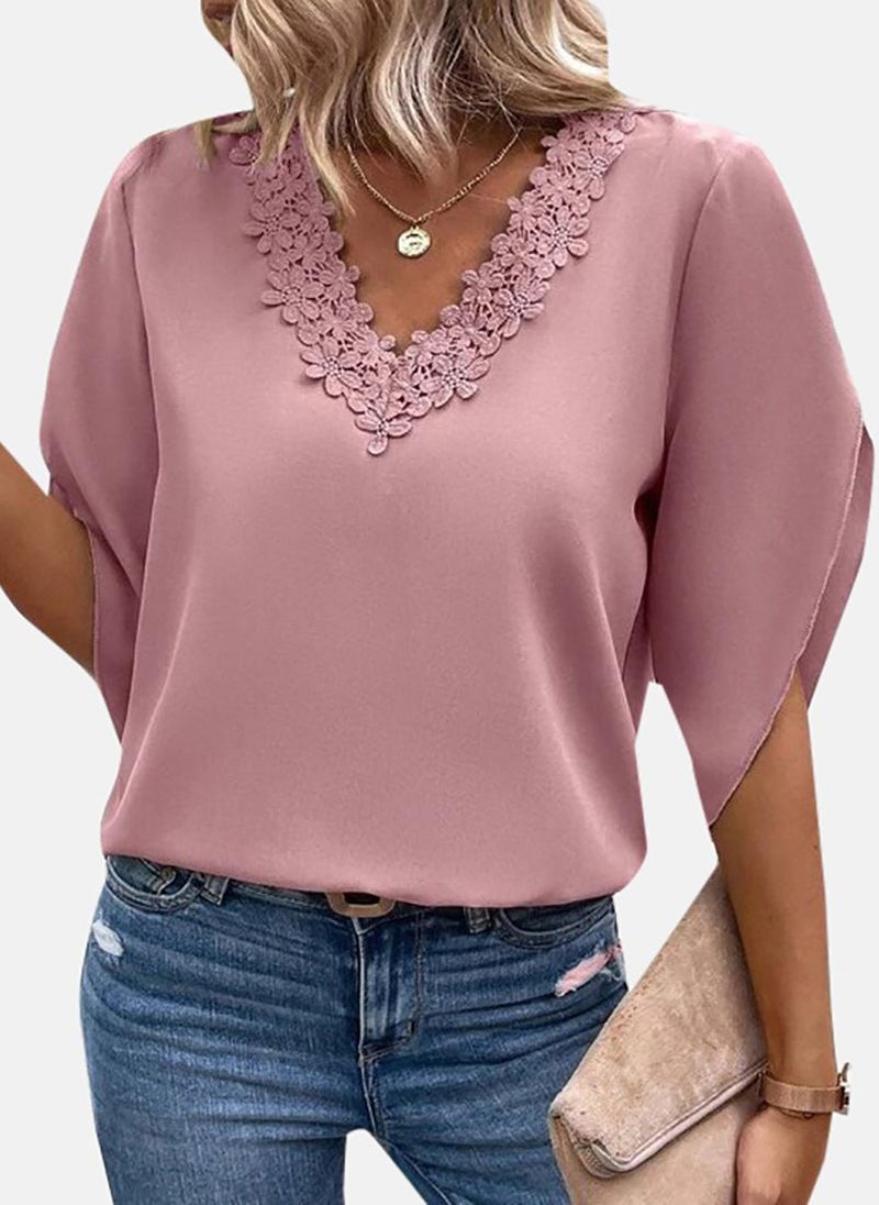 يونيكي بلوزة وردية سادة - Image 2