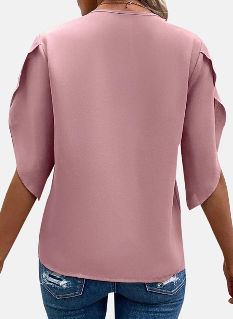 يونيكي بلوزة وردية سادة - Image 3