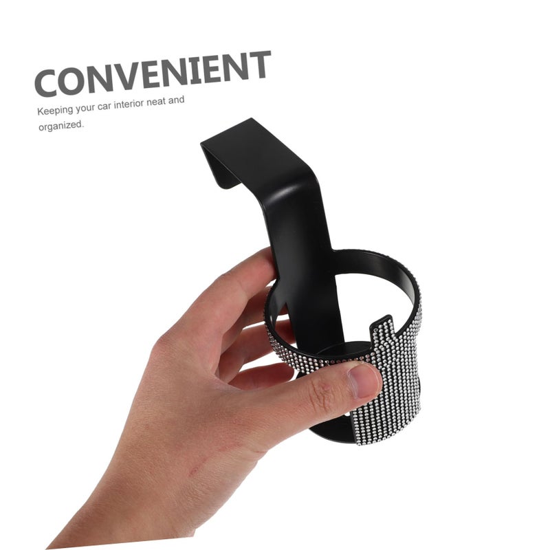 Universal Car Cup Holder Hook for Water Bottles and Mugs Black Automotive Drink Storage Rack - Image 5