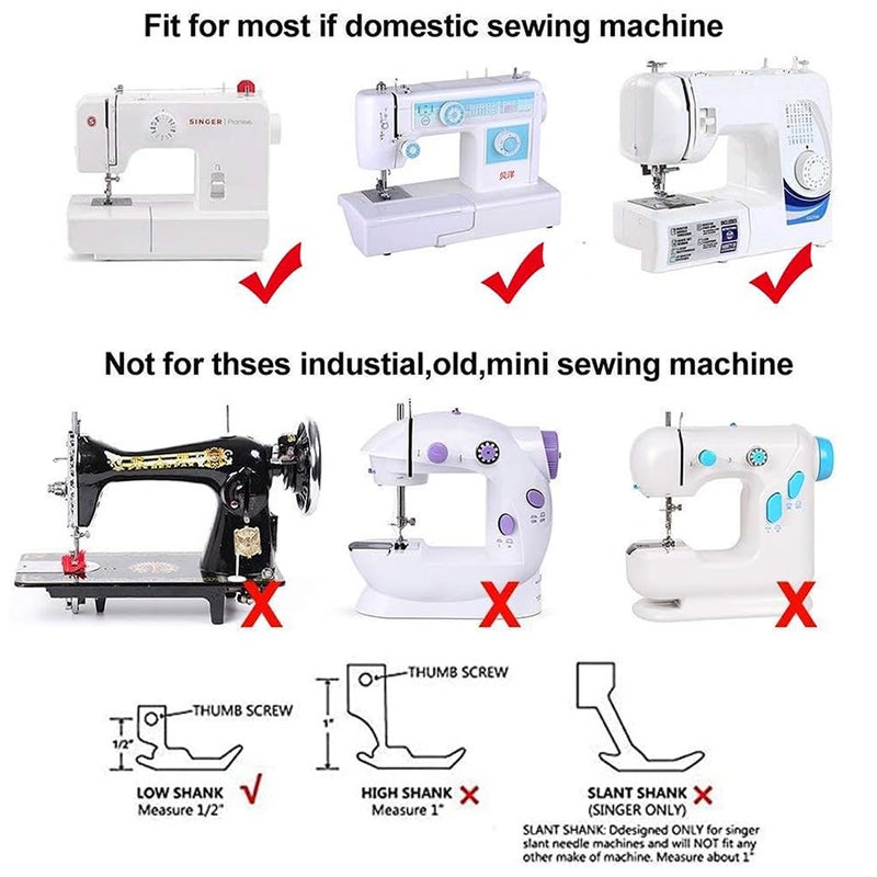 YEQIN 11 Pcs Sewing Machine Presser Feet Set for Low Shank Snap-On Sewing Machine Singer, Brother, Janome, Babylock, Kenmore, Euro-Pro, White, Juki, New Home Sewing Machines - Image 5