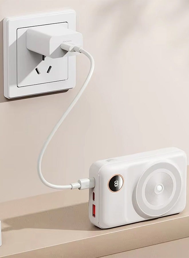 KALIO Power Bank Fast Charging 20000mAh MagSafe 66W for Lightning and Type-C Devices, Mobile Phones, Tablets / White - Image 2