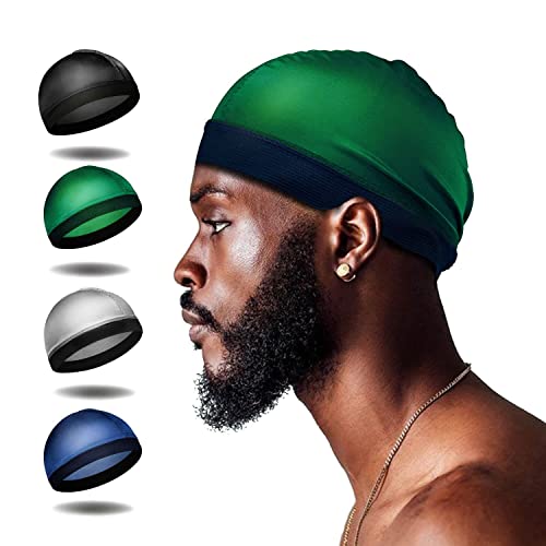 Selalu 4Pcs Wave Cap, Silk Stocking Wave Caps for 360 Waves, Silky Durag for Men, Stain Caps - Image 2