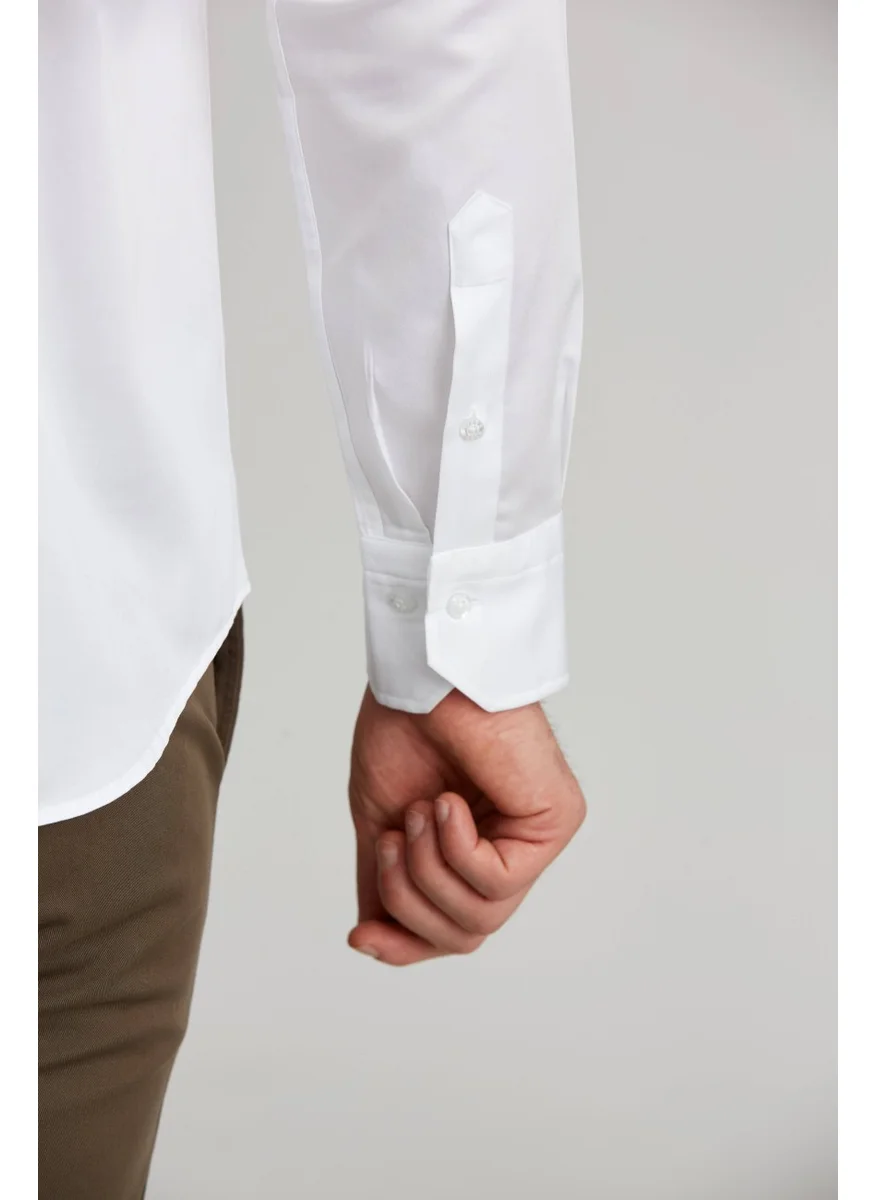 Bisse Gm 232067 Uk Pasha Collar T. Pocket Shirt White GM23K232067_D01