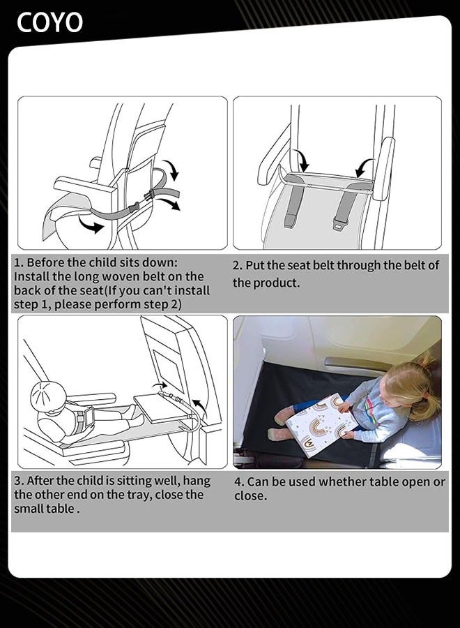 COYO Airplane Bed for Toddler Baby Aircraft Bed Child Seat Extender Portable Child Travel Bed Aircraft Leg Rest Child Lying Down Baby Travel Essentials Flight Sleep with Storage Bag - Image 2