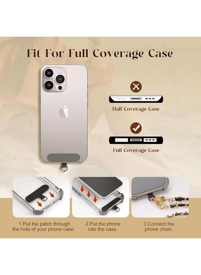 إيروريكس حزام هاتف محمول عالمي مع سلسلة معدنية قابلة للتعديل من الجلد والمعدن، حزام مضاد للسرقة مع رقعتين للهاتف لمعظم الهواتف والحقائب والمحافظ - Image 3