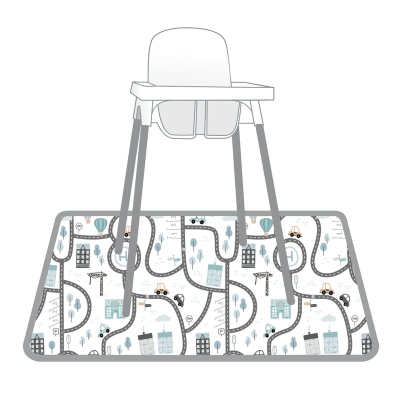 BapronBaby Tiny Town Splash Mat - Waterproof Catch-All for Under High Chairs, Floors, Tables, Playtime or Arts & Crafts - Machine Washable - 45" x 45â€ - Image 3