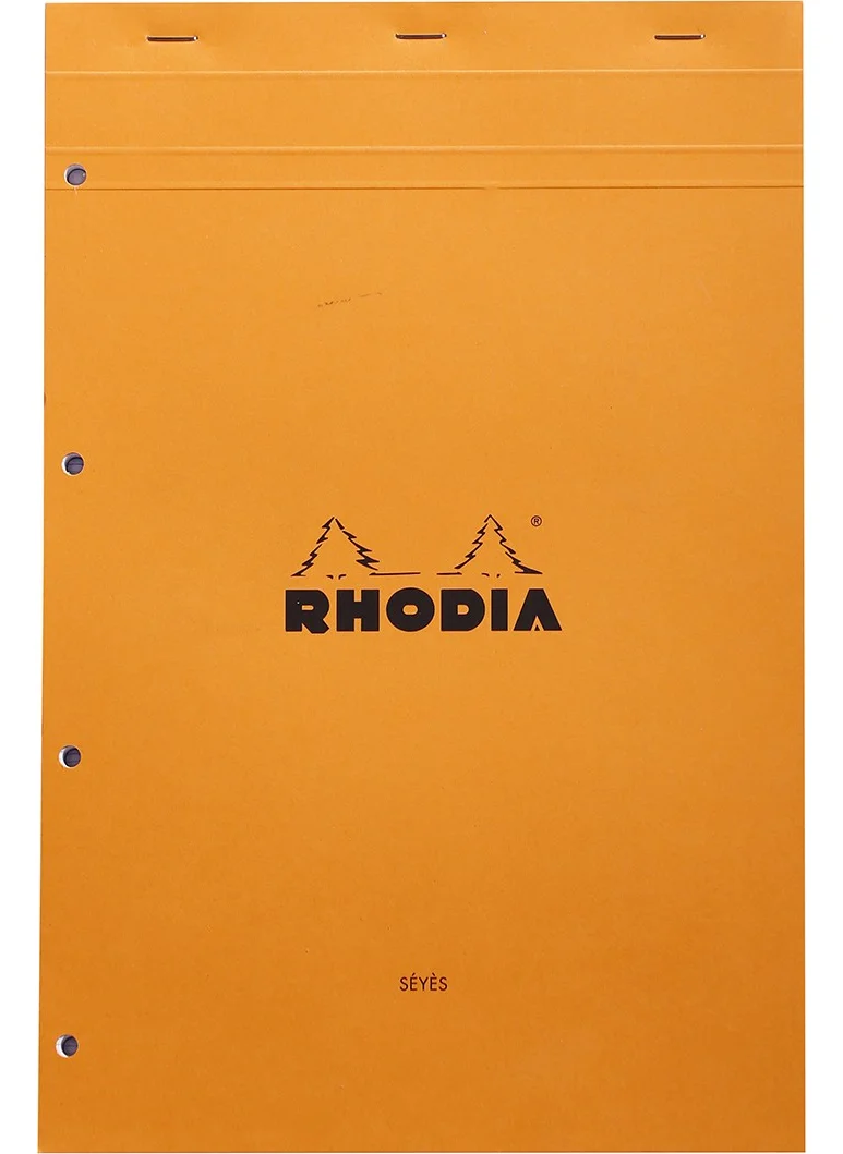 Rhodia Seyes Notepad Orange Cover A4 210 x 318 mm