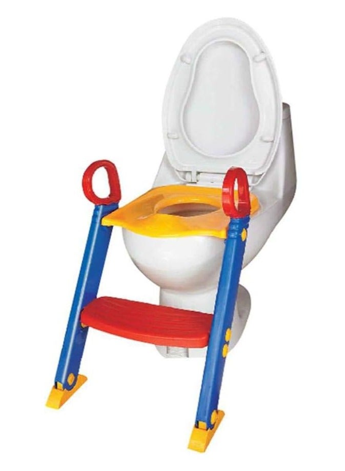 MARK STORE Kids Toilet Seat With Ladder, Potty Training Toilet Seat with Step Stool Ladder Handle Foldable Toilet Trainer Seat 2 Level Pedal Height Adjtable for Boys and Girls Toddler Kids  - Image 3