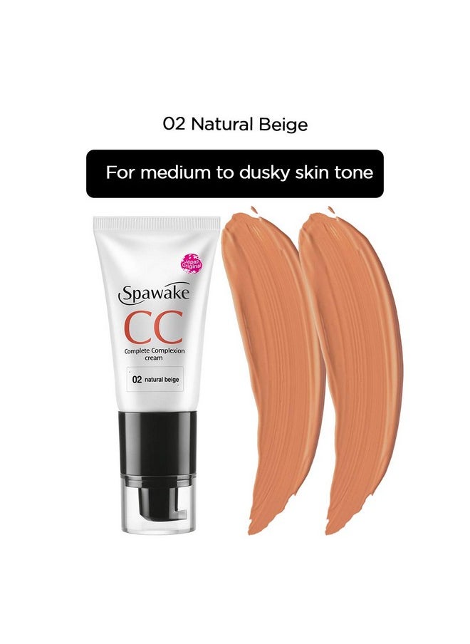 Spawake - Cc Cream For All Skin Type With Spf 32/Pa++ (02 Natural Beige, 30G, Medium) - Image 1