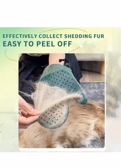 Happy Home Grooming Glove for Cats and Dogs - Gently Removes Hair and Makes Brushing Easy - Ideal for Grooming Sessions at Home (Random Colour 1 pcs )  - Image 5