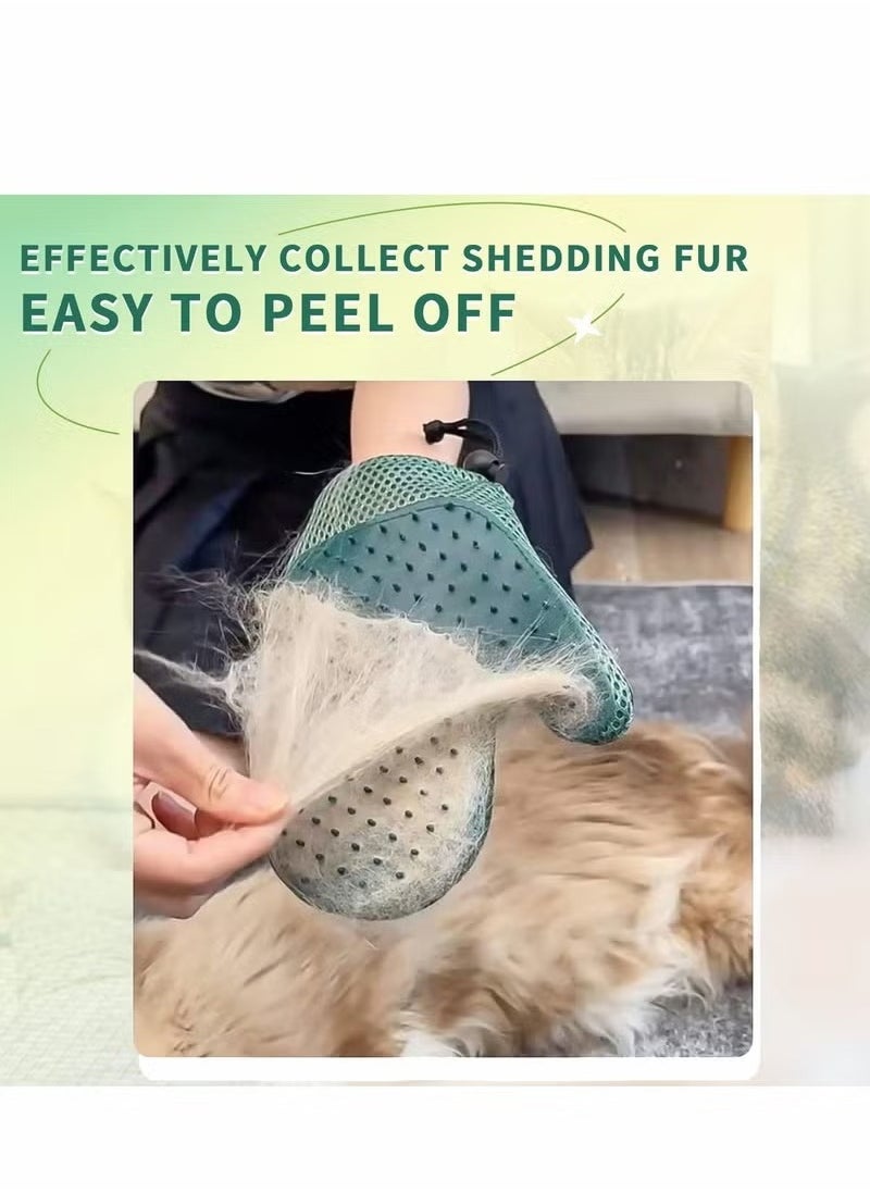 Happy Home - Grooming Glove for Cats and Dogs - Gently Removes Hair and Makes Brushing Easy - Ideal for Grooming Sessions at Home (Random Colour 1 pcs ) - Image 1