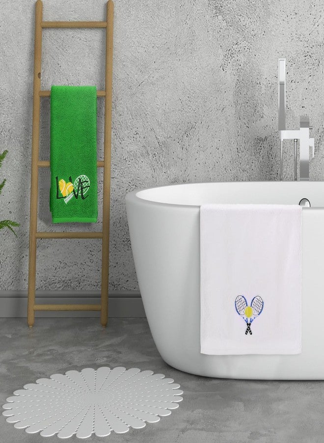 Mindsoft 3pcs Tennis Hand Towels Cotton Embroidered Racket Love Bathroom Towels for Women Men Cotton Absorbent Soft Kitchen Towel Tennis Lover Gift for Player Team Sports, 14 x 29 Inch - Image 5