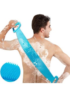CABLE GALLERY Silicone Double Side Back Cleaning Shower Strap For Comfortable Massage Bath For Men And Women (Multicolour)  - Image 2