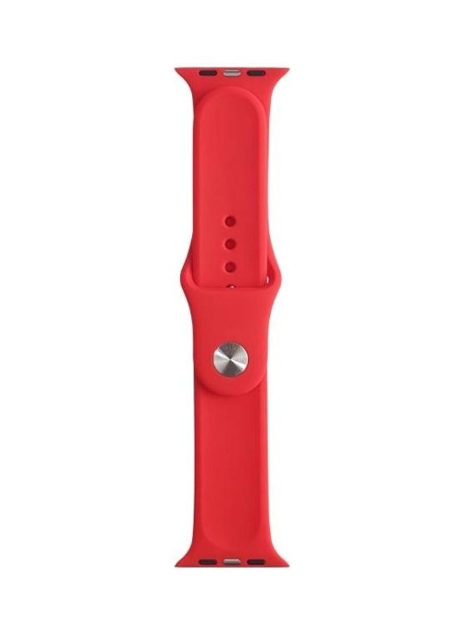 NIBEMINENT Watchband For Apple Watch Series 7 41mm/6 & SE 5 4 40mm/3 2 1 38mm Red - Image 1