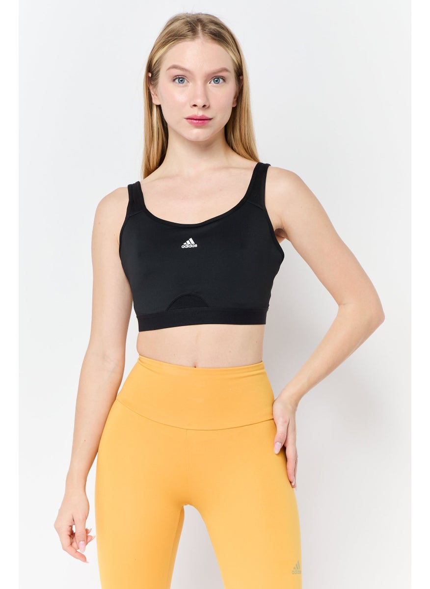 Women Sportswear Fit Non Padded Training Sports Bra, Black