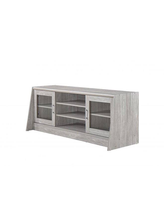 DANUBE HOME Woody TV Cabinet For Up To 55 Inches TV Entertainment Modern Design Wall Unit Furniture Wooden TV Stand TV Unit Rack Console MediaL 160 x W 49.5 x H 60 cm Grey Oak  - Image 4