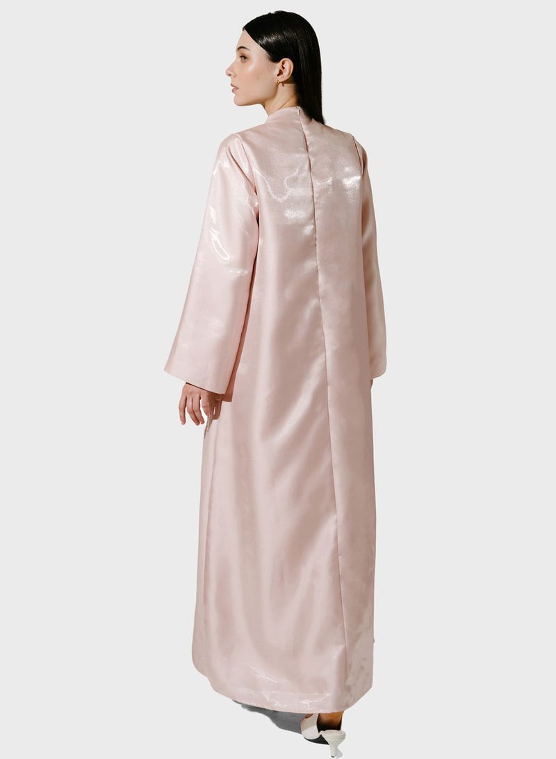 Demure Embroidered Neck Dress - Image 2