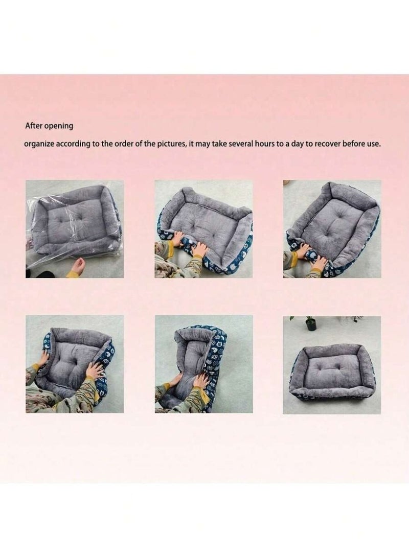 سرير حيوانات أليفة ناعم للقطط والكلاب الصغيرة 30×45 سم – مريح ودافئ - Image 5