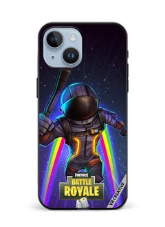 Protective Case Cover For Apple iPhone 15 Fortnite Space Bomber Design Multicolour