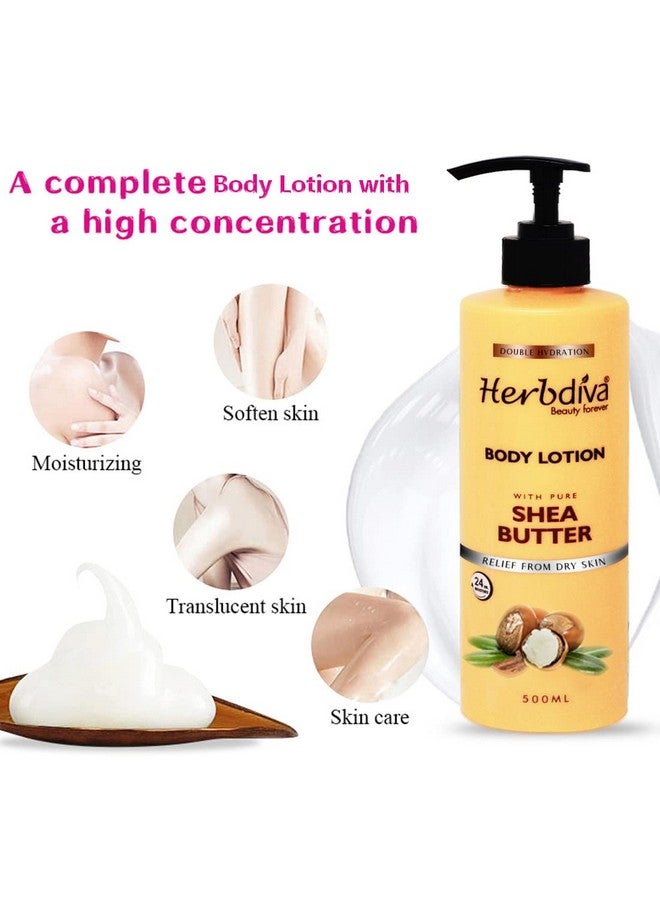 Herbdiva Shea Butter Body Lotion 500Ml | Double Hydration, Enriched With Shea Butter, Relief From Dry Skin - Image 4