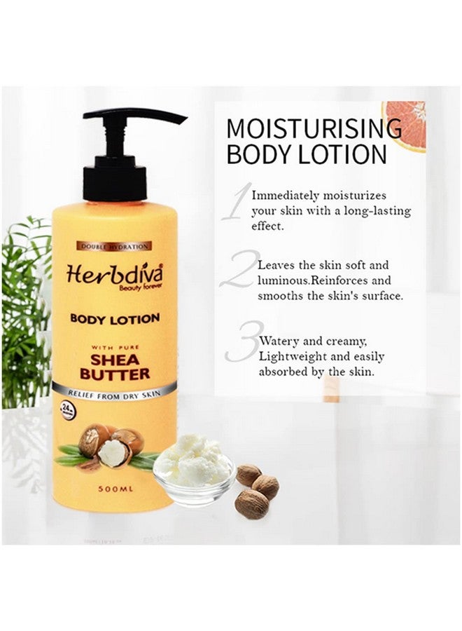 Herbdiva Shea Butter Body Lotion 500Ml | Double Hydration, Enriched With Shea Butter, Relief From Dry Skin - Image 5