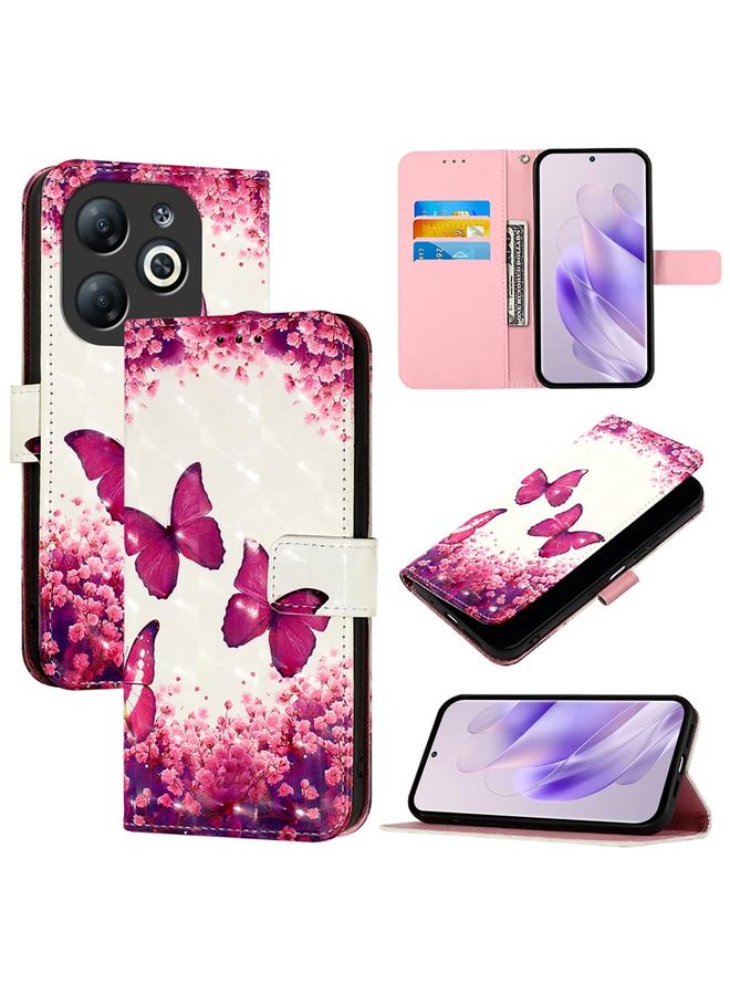 اس-توب جراب لهاتف Infinix Smart 8، جراب جلدي أفقي قابل للطي برسومات ثلاثية الأبعاد - Image 1