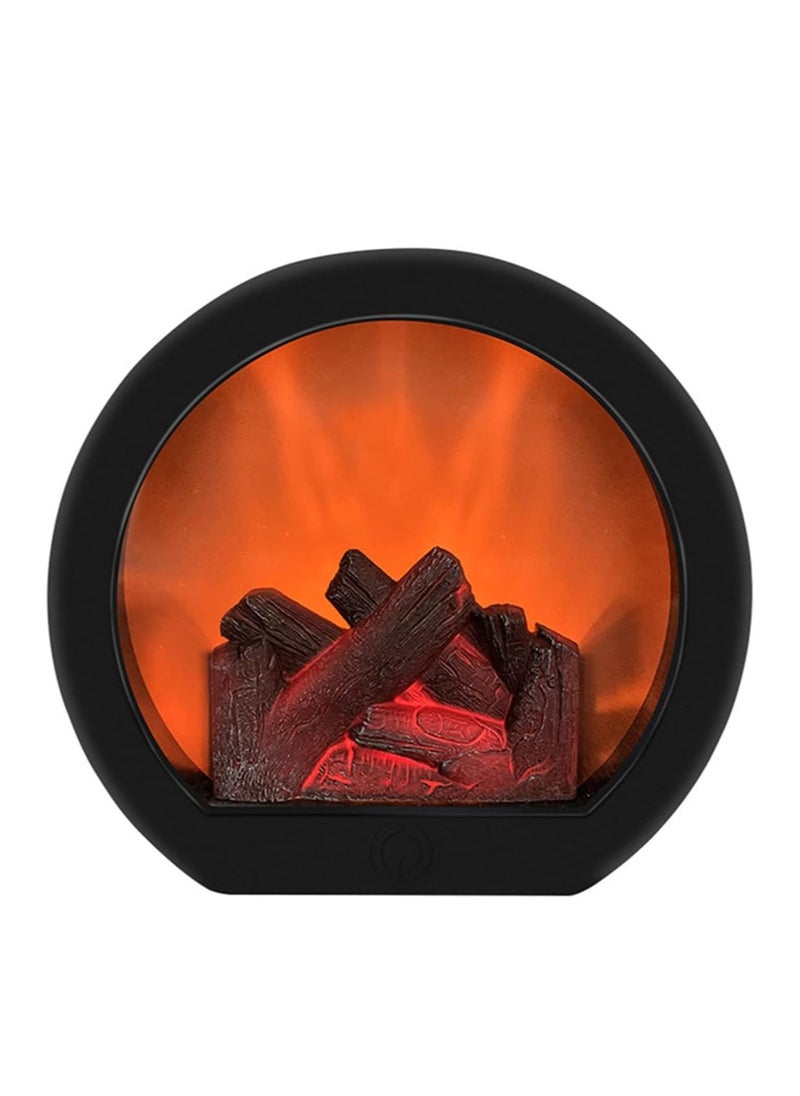 GUDOO - Fireplace Lanterns Decorative Flameless Portable Led Lantern, Fireplace Light LED Simulation Log Flame Effect, Touch Switch Simulation Flame LED Fireplace Lantern for Home Decor - Image 1
